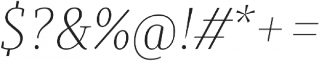 Saya Serif FY Thin Italic otf (100) Font OTHER CHARS