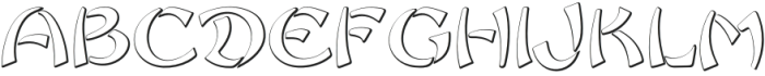 Sayonara Beveled FC Regular otf (400) Font UPPERCASE