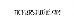 Sambilan Modern Calligraphy Typeface Font UPPERCASE