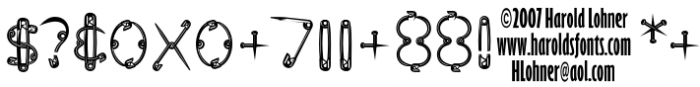 Safety Pin Regular Font OTHER CHARS