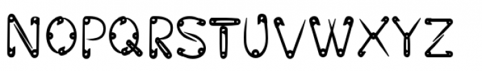 Safety Pin Solid Font UPPERCASE