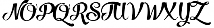 Salamander Script Bold Font UPPERCASE