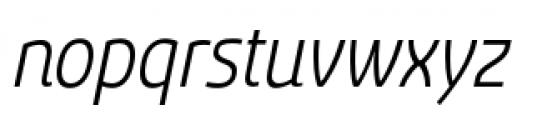 Sancoale Narrow Regular Italic Font LOWERCASE