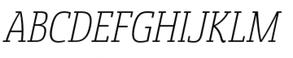 Sancoale Slab Condensed Light Italics Font UPPERCASE