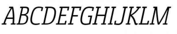 Sancoale Slab Condensed Regular Italics Font UPPERCASE