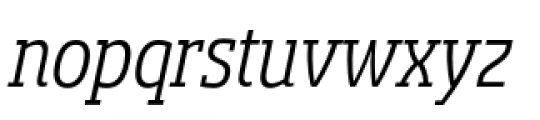 Sancoale Slab Condensed Regular Italics Font LOWERCASE