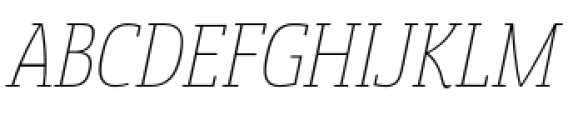 Sancoale Slab Condensed Thin Italics Font UPPERCASE