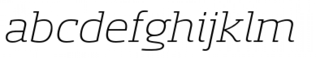 Sancoale Slab Extended Light Italics Font LOWERCASE