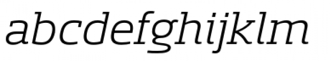 Sancoale Slab Extended Regular Italics Font LOWERCASE