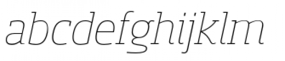 Sancoale Slab Normal Thin Italics Font LOWERCASE