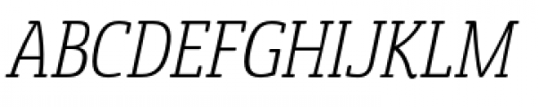Sancoale Slab Soft Condensed Light Italic Font UPPERCASE