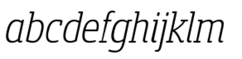 Sancoale Slab Soft Condensed Light Italic Font LOWERCASE