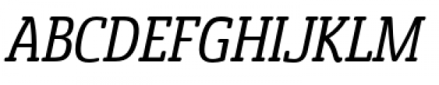 Sancoale Slab Soft Condensed Regular Italic Font UPPERCASE
