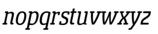 Sancoale Slab Soft Condensed Regular Italic Font LOWERCASE