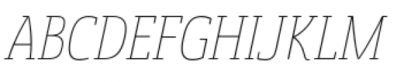 Sancoale Slab Soft Condensed Thin Italic Font UPPERCASE