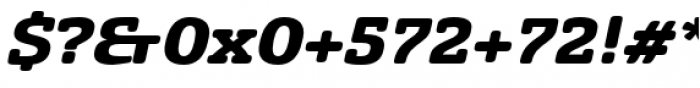 Sancoale Slab Soft Extended Black Italic Font OTHER CHARS
