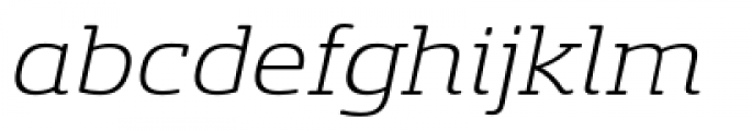 Sancoale Slab Soft Extended Light Italic Font LOWERCASE