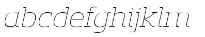 Sancoale Slab Soft Extended Thin Italic Font LOWERCASE