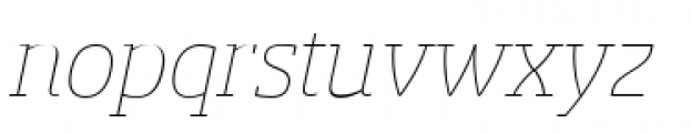 Sancoale Slab Soft Normal Thin Italic Font LOWERCASE