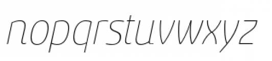 Sancoale Thin Italic Font LOWERCASE