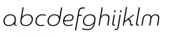 Sangli Extended Light Italic Font LOWERCASE