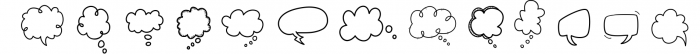 Say What - A Speech Bubble Doodle Font Font LOWERCASE