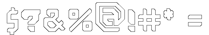 SAIBA-45 Outline Font OTHER CHARS