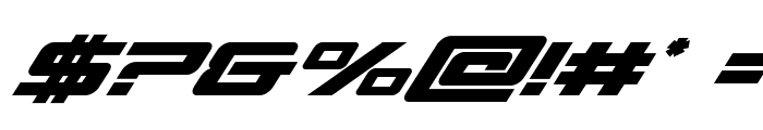 Sabre Shark Semi-Bold Italic Font OTHER CHARS