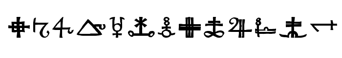SacredOldSymbols Font LOWERCASE