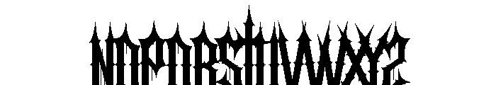 Sacrifice Regular Font UPPERCASE