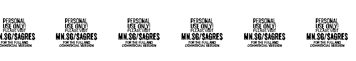 Sagres PERSONAL USE Regular Font OTHER CHARS