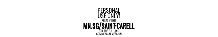Saint Carell Clean PERSONAL Regular Font OTHER CHARS
