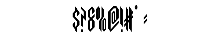 Saint Martyr Condensed Font OTHER CHARS