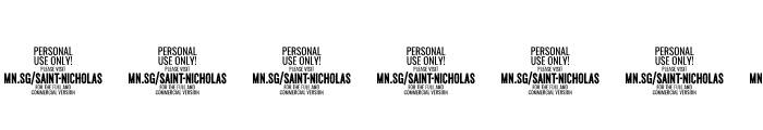 Saint Nicholas Star PERSONAL Regular Font OTHER CHARS