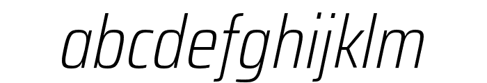 Saira Condensed ExtraLight Italic Font LOWERCASE