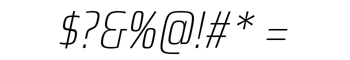 Saira Condensed Thin Italic Font OTHER CHARS