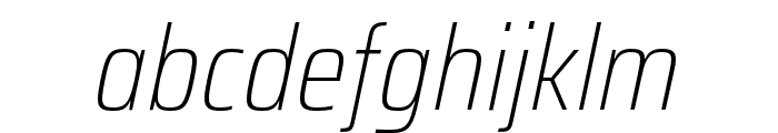 Saira Condensed Thin Italic Font LOWERCASE