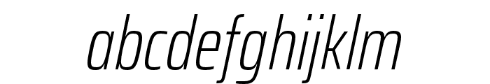 Saira ExtraCondensed ExtraLight Italic Font LOWERCASE
