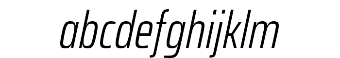 Saira ExtraCondensed Light Italic Font LOWERCASE