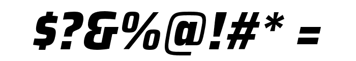 Saira SemiCondensed ExtraBold Italic Font OTHER CHARS