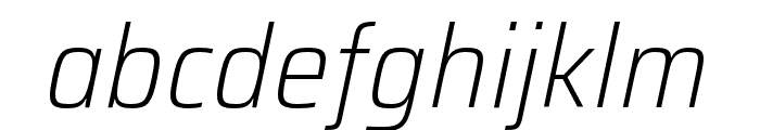 Saira SemiCondensed ExtraLight Italic Font LOWERCASE