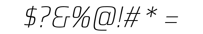 Saira SemiCondensed Thin Italic Font OTHER CHARS