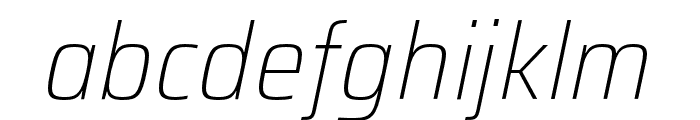 Saira SemiCondensed Thin Italic Font LOWERCASE