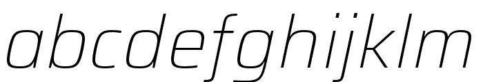 Saira Thin Italic Font LOWERCASE