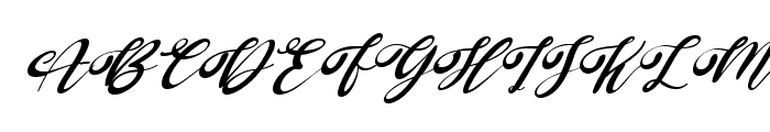 Sakura Italic Font UPPERCASE
