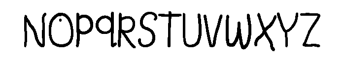 Salad Fingers Font UPPERCASE