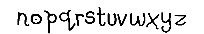 Salad Fingers Font LOWERCASE