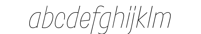 Salad Trial Extralight Italic Font LOWERCASE
