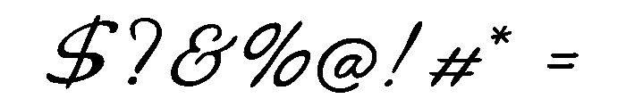 Salt Blue Trial Script Font OTHER CHARS