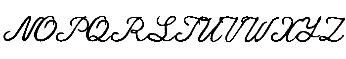 Salt Blue Trial Script Font UPPERCASE